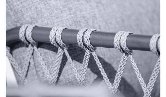DEVOKO Rope L-Shaped Conversation Sofa Set (Grey) - Image 5