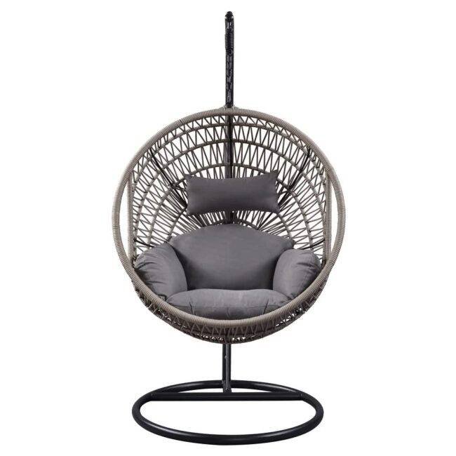 Netted Rope Swing Chair (Grey) - Image 3