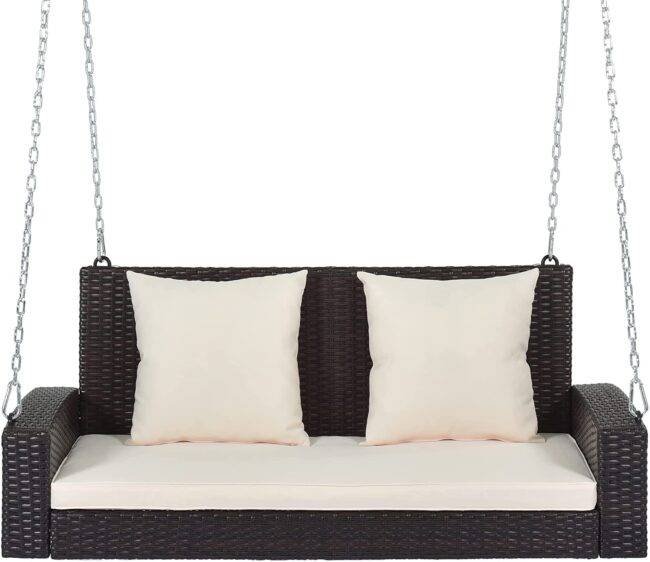 Rattan Wicker Two Seater Sofa Swing - Image 5