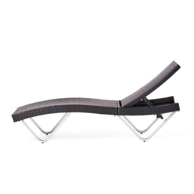 DEVOKO Waterproof Wicker Rattan Sunbed (Dark Brown) - Image 4