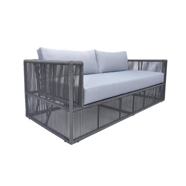 DEVOKO Unique Design Rope Bistro Set 4-Piece (Grey) - Image 5