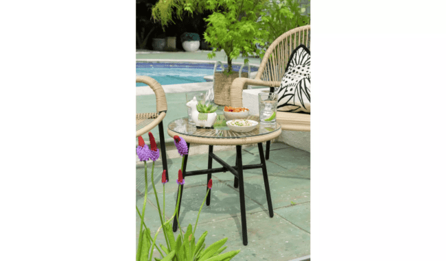 Devoko 2 Seater Rope Chairs - CenterTable - Beige - Outdoor - Image 6