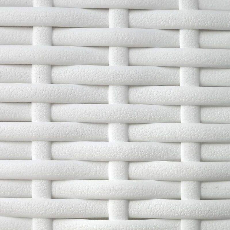 DEVOKO Patio Wicker Bistro Set 3-Piece (White/Cream) - Image 6