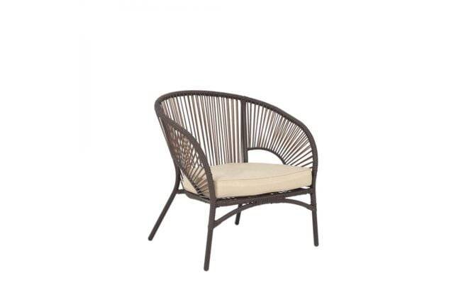 Devoko 4-Piece Wicker Patio Furniture Set with Cushions and Table (Dark Brown) - Image 2