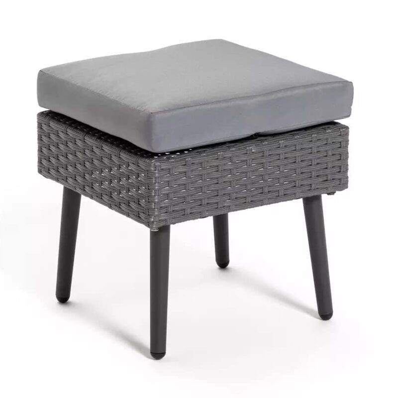 DEVOKO 4-Piece Outdoor Wicker Patio Furniture Set in Grey - Image 5