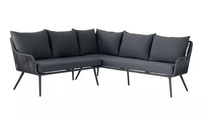 L Shape Sofa Set (Black) - Image 6