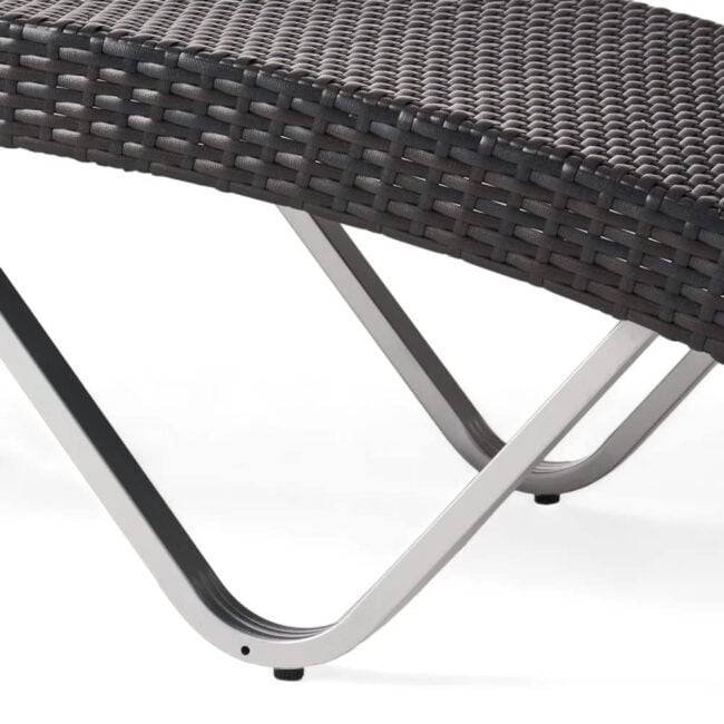 DEVOKO Waterproof Wicker Rattan Sunbed (Dark Brown) - Image 5