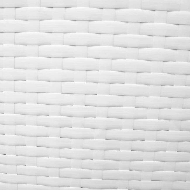 DEVOKO White Wicker Lounger (Grey Cushions) - Image 6