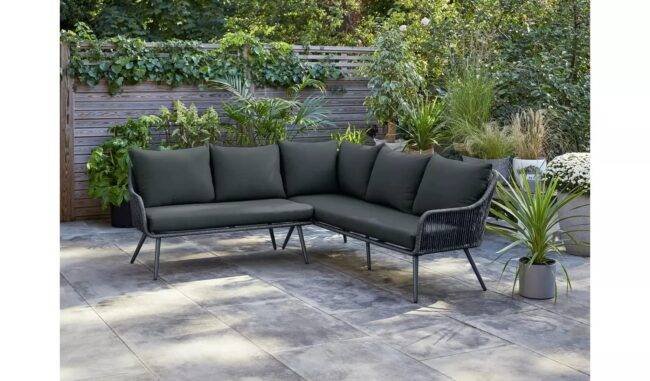 L Shape Sofa Set (Black) - Image 7