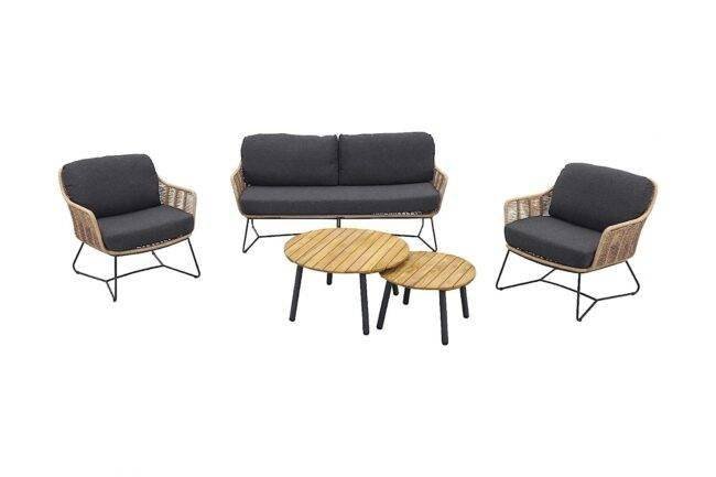 Bistro Loveseat Set Rope(Beige and Black) - Image 7