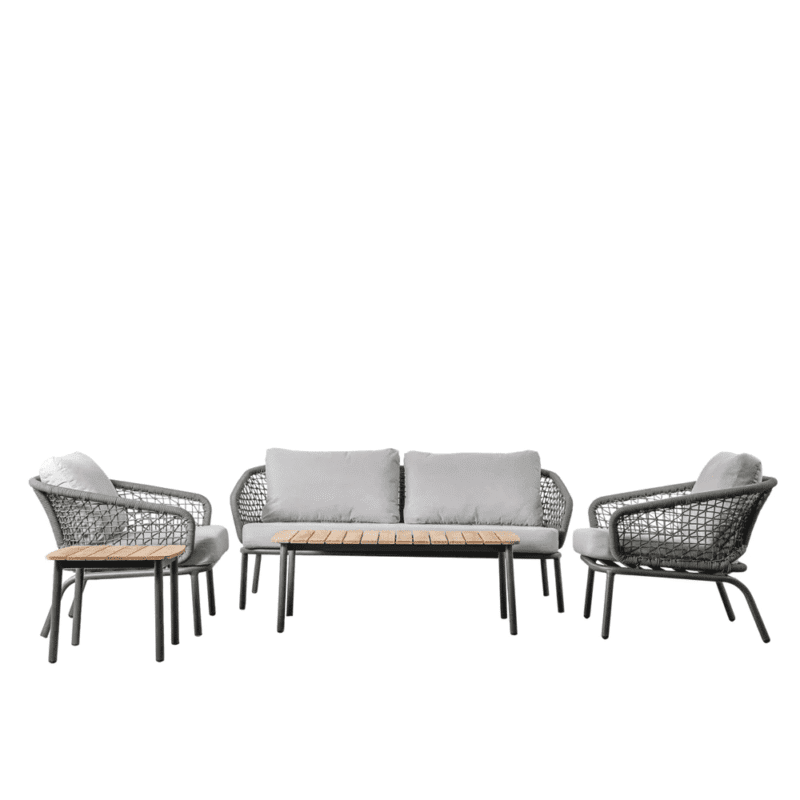 DEVOKO Bistro Loveseat Set (Grey) - Image 3