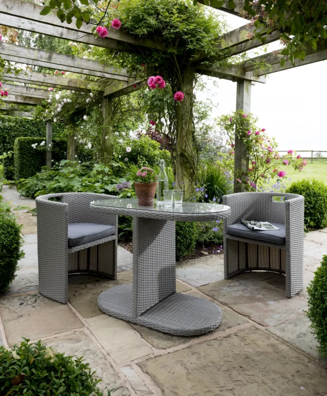 DEVOKO 3 Piece patio Furniture Set For Outdoor (Grey)