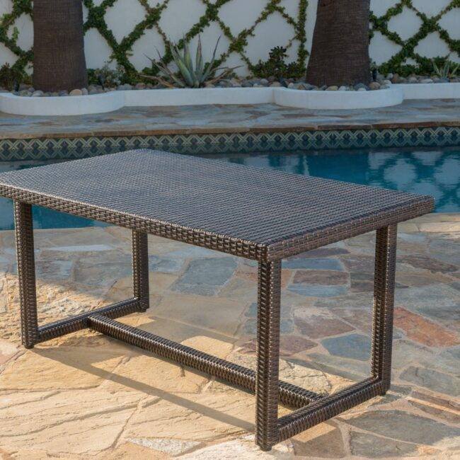 Dark Brown Patio Table