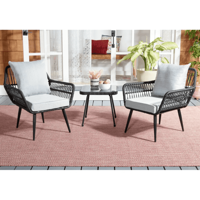 3pc Rope Patio Set (Black/Grey)