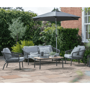 DEVOKO Bistro Loveseat Set (Grey)