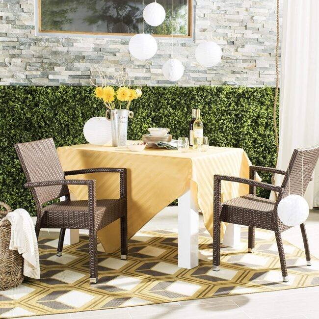 DEVOKO Patio Furniture Set 2-Piece (Dark Brown)