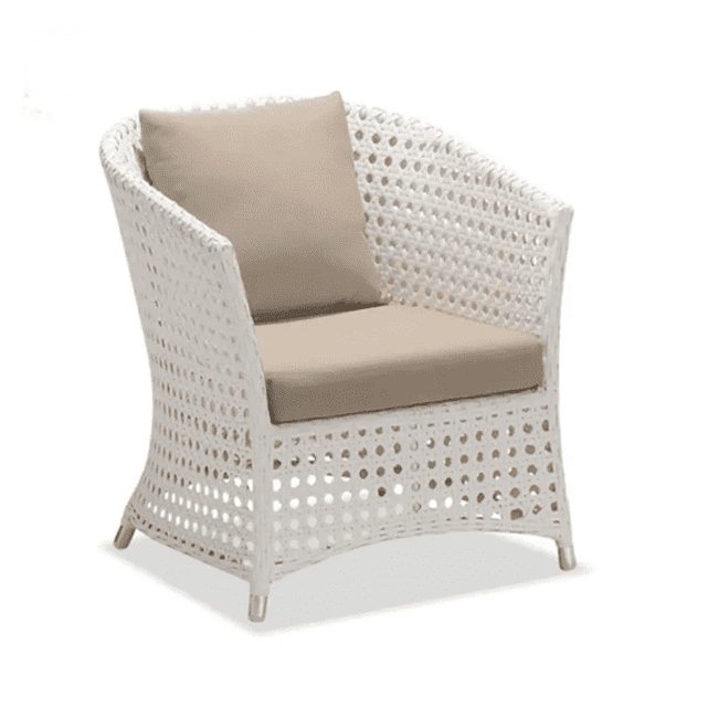 DEVOKO 4 Pcs Conversation Set for Balcony, Terrace, Apartment (White & Beige) - Image 6