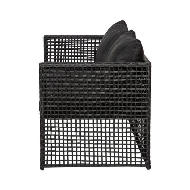 4 piece outdoor furniture conversation set (Black and Black) - Image 3