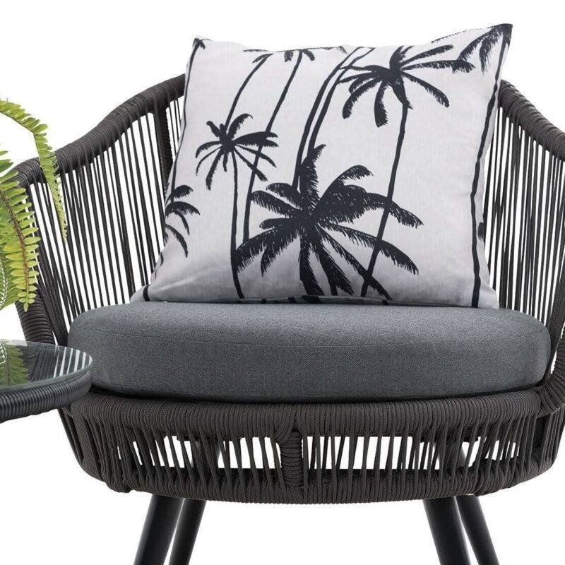 DEVOKO Patio Rope Furniture Set 3-Piece (Dark Grey & Grey) - Image 4