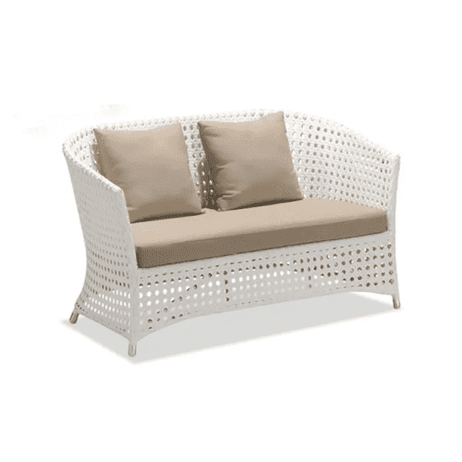 DEVOKO 4 Pcs Conversation Set for Balcony, Terrace, Apartment (White & Beige) - Image 7
