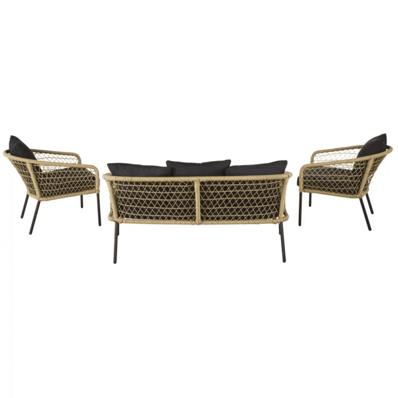 DEVOKO Patio Conversation Set (Beige/Black) - Image 5