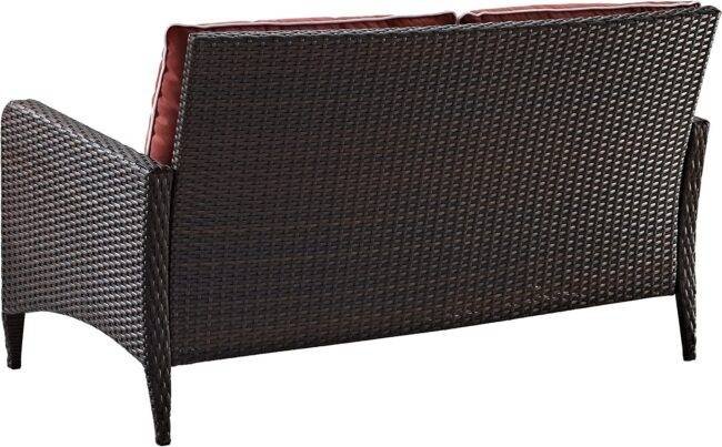 DEVOKO Patio Furniture Set 1-Piece (Dark Brown & Red) - Image 5