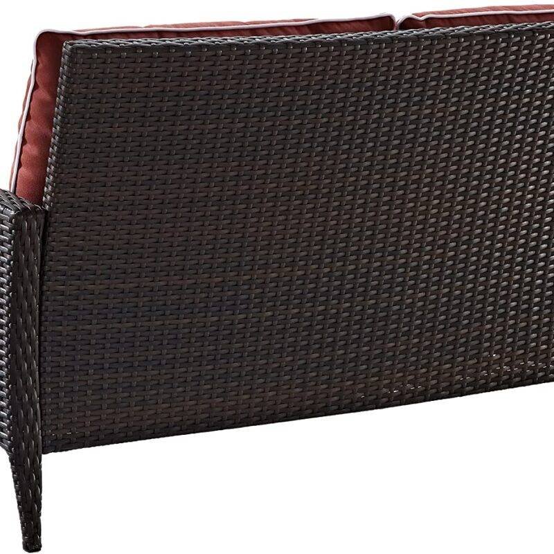 DEVOKO Patio Furniture Set 1-Piece (Dark Brown & Red) - Image 5
