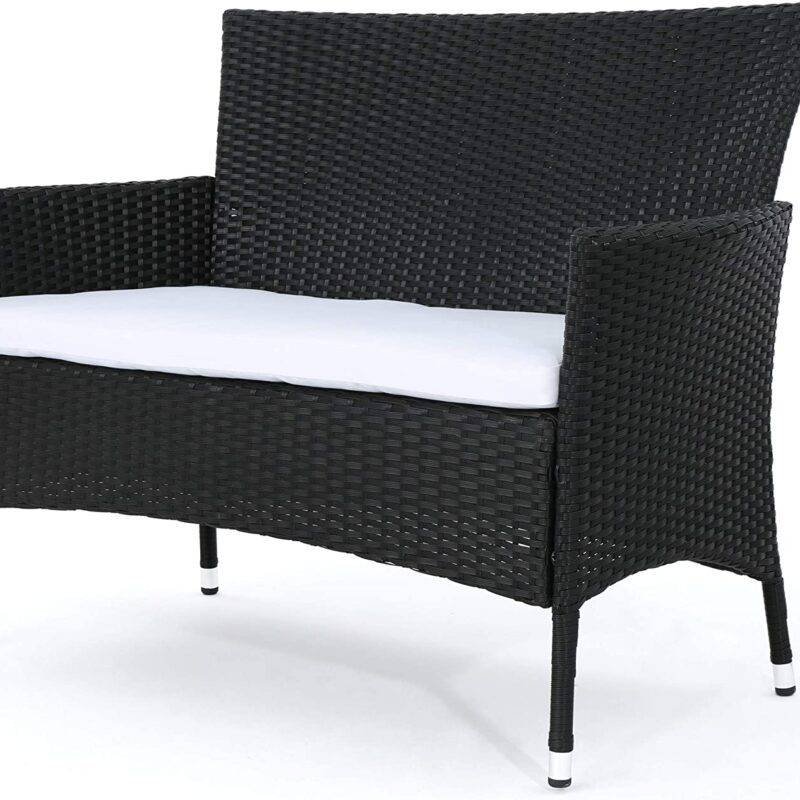 DEVOKO Patio Conversation Set 2-Piece (Black & White) - Image 6