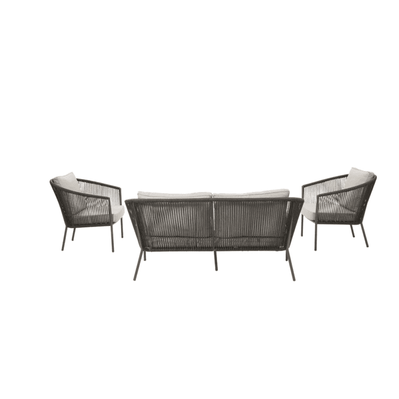DEVOKO Outdoor Patio Sofa Set (Grey & Light Grey) - Image 4