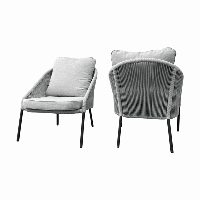 DEVOKO Patio Conversation Set (Grey) - Image 6