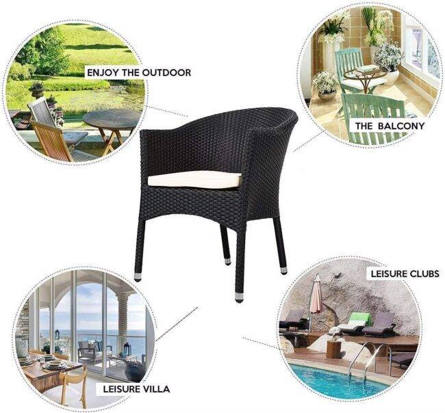 Outdoor Dining Wicker Furniture Chair - Image 4