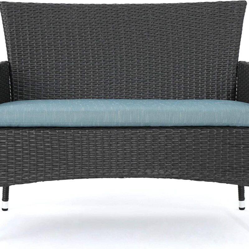 DEVOKO Patio Conversation Set 2-Piece (Sky Blue/Black) - Image 5