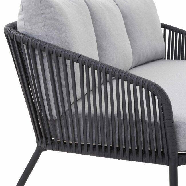 DEVOKO Outdoor Patio Sofa Set (Grey & Light Grey) - Image 5