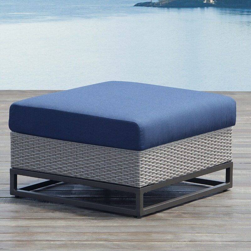 4pc L Shape Conversation Set (Grey/Navy Blue) - Image 6