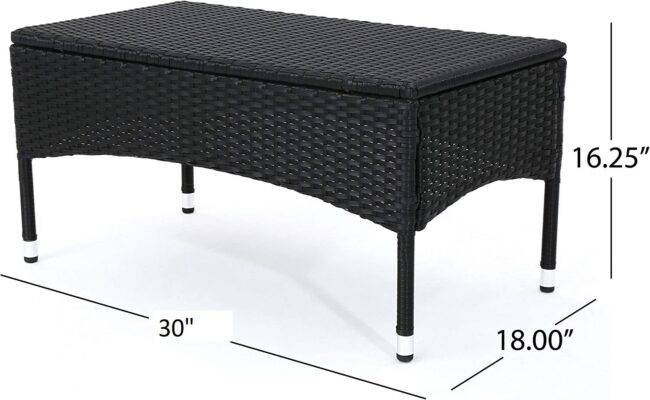 DEVOKO Patio Conversation Set 2-Piece (Black & White) - Image 3