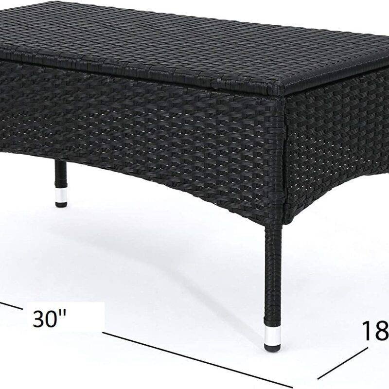 DEVOKO Patio Conversation Set 2-Piece (Black & White) - Image 3