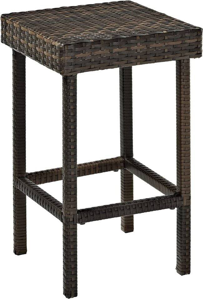5-Piece Rattan Wicker Patio Bar Set(Dark Brown) - Image 8