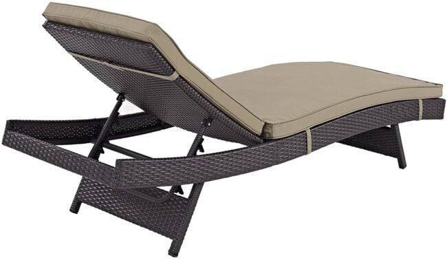 Adjustable Chaise Lounge Rattan Wicker Patio (Beige Set 2) - Image 5