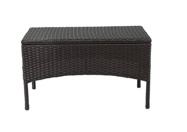 DEVOKO 4-Piece Waterproof Wicker Patio Furniture Set - Dark Brown & Beige - Image 3