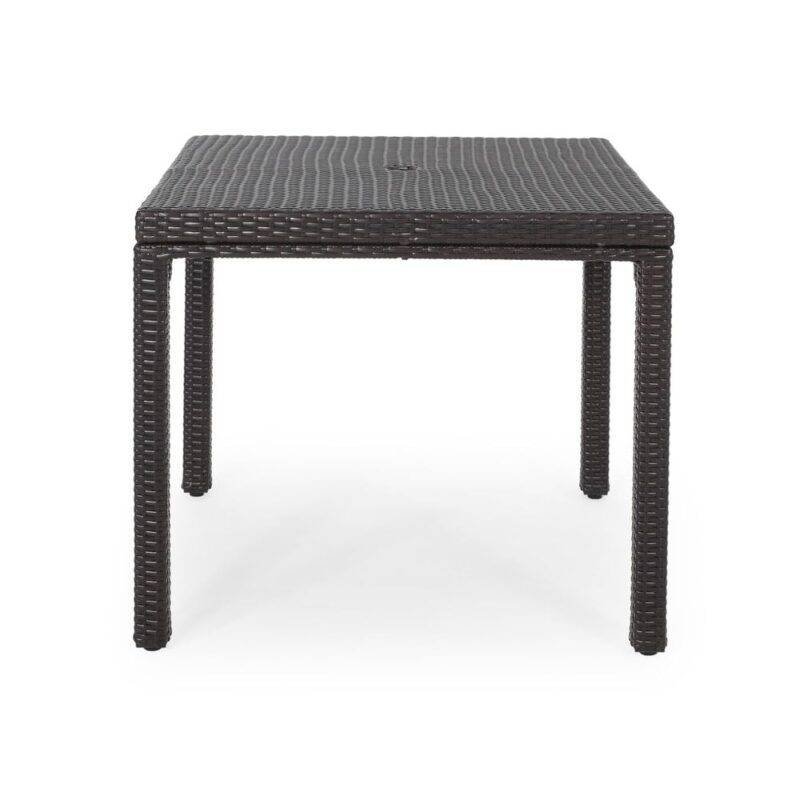 Patio Wicker Coffee Table (Dark Brown) - Image 3