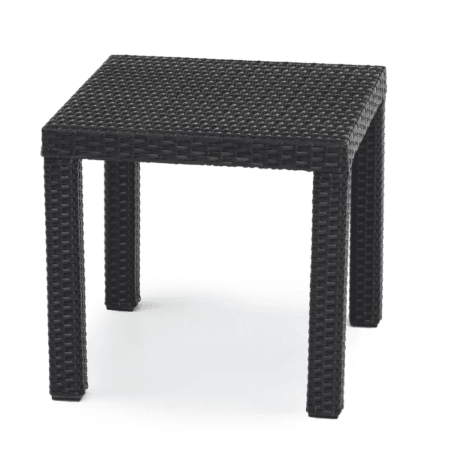 3 Piece Outdoor Wicker Garden Furniture Set (Dark Brown & Navy Blue) - Image 4