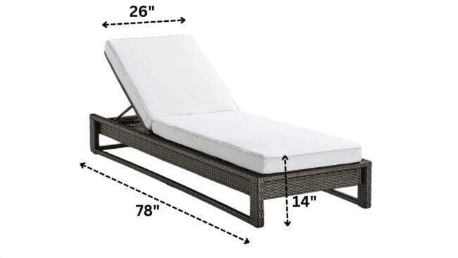 Outdoor Wicker Adjustable Lounge Chair (Dark Brown & Off-white) - Image 2
