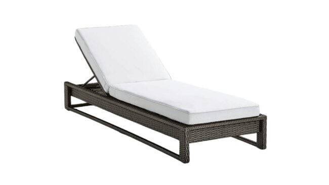 Outdoor Wicker Adjustable Lounge Chair (Dark Brown & Off-white) - Image 3