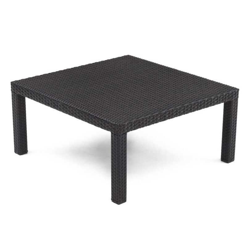 Outdoor Rattan Waterproof 9 Seater Sectional Sofa Set with Side and Center Table (Dark Brown & White) - Image 3