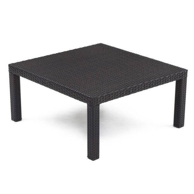 Wicker Rattan Outdoor 9 Seater Sectional Sofa Conversation Set with Side and Center Table(Dark Brown & Sky Blue) - Image 3