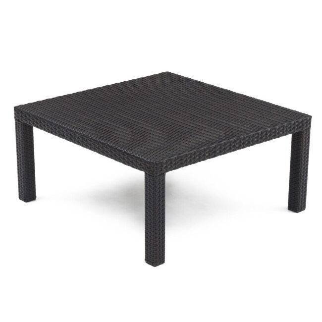 Outdoor Wicker 9 Seater Sectional Sofa Set with Side and Center Table(Dark Brown & Grey) - Image 3