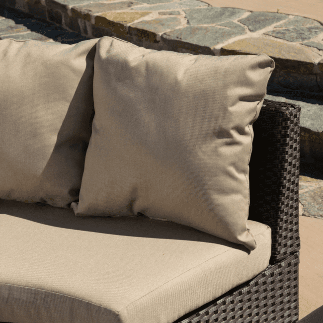 10 Piece Oval Shape Outdoor Wicker Patio Furniture (Dark Brown & Dark Cream) - Image 3