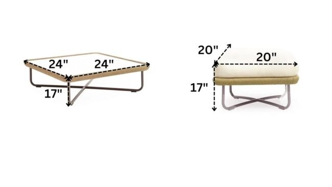 Outdoor 5pcs All-Weather Rope Sofa Set with Cushions (Beige & White) - Image 3