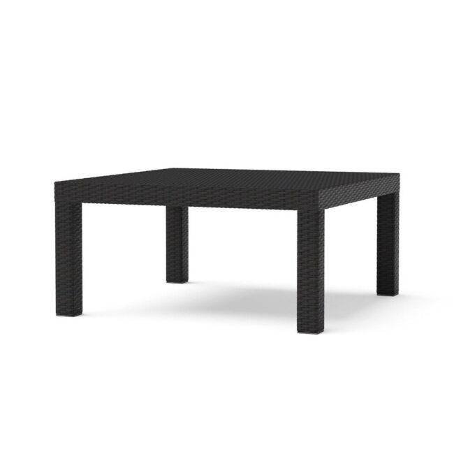All Weather Outdoor Wicker Garden Sectional Conversation Set with Side and Center Table(Dark Brown & White) - Image 6