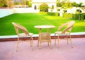 Outdoor Rattan Chair & Table Set Furniture